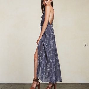 Reformation Wrap Dress Floral XS Hayworth Purple